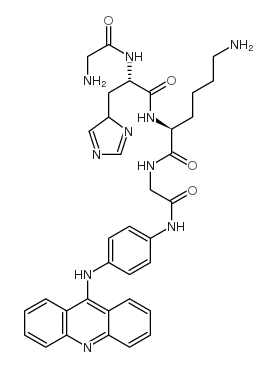 4-(9-acridinylamino)-N-(glycyl-histidyl-lysyl-glycyl)aniline structure