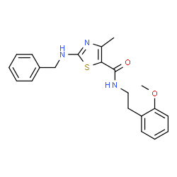 2-(Benzylamino)-N-[2-(2-methoxyphenyl)ethyl]-4-methyl-1,3-thiazole-5-carboxamide结构式