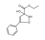 ethyl 3-hydroxy-5-phenyl-2,3-dihydro-3-isoxazolecarboxylate Structure