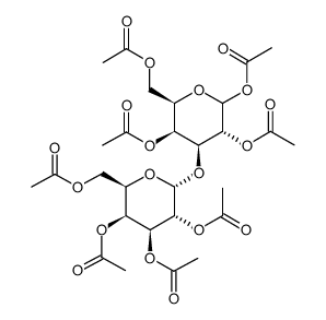 1,2,4,6-Tetra-O-acetyl-3-O-(2,3,4,6-tetra-O-acetyl-a-D-galactopyranosyl)-D-galactopyranose structure