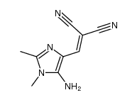 5-amino-4-(2,2-dicyanovinyl)-1,2-dimethylimidazole结构式