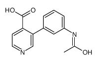 3-(3-acetamidophenyl)pyridine-4-carboxylic acid Structure