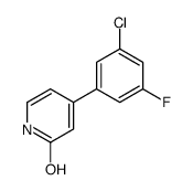 4-(3-Chloro-5-fluorophenyl)-2-hydroxypyridine结构式