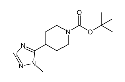 tert-butyl 4-(1-methyl-1H-tetrazol-5-yl)piperidin-1-carboxylate Structure