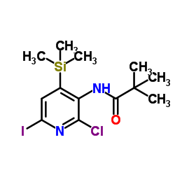 N-[2-Chloro-6-iodo-4-(trimethylsilyl)-3-pyridinyl]-2,2-dimethylpropanamide结构式