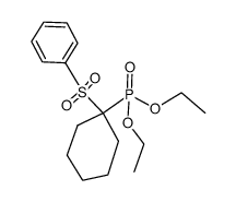 diethyl (1-(phenylsulfonyl)cyclohexyl)phosphonate Structure