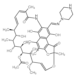 Rifamycin,3-[(1-piperazinylimino)methyl]- picture