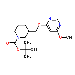 3-(6-Methoxy-pyrimidin-4-yloxyMethyl)-piperidine-1-carboxylic acid tert-butyl ester Structure