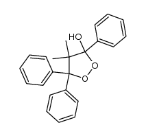 3-hydroxy-4,4-dimethyl-3,5,5-triphenyl-1,2-dioxolane Structure