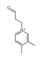 3,4-dimethyl-1-(3-oxopropyl)pyridin-1-ium Structure