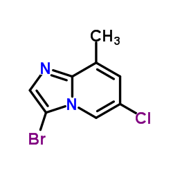 3-Bromo-6-chloro-8-methylimidazo[1,2-a]pyridine结构式