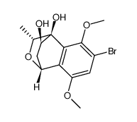 (1R,3R,4S,9R)-6-bromo-5,8-dimethoxy-9-methyl-2,3-dihydro-1,4-(epoxymethano)naphthalene-3,4(1H)-diol Structure