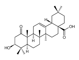 3β-Hydroxy-1-oxoolean-12-en-28-oic acid Structure