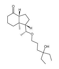 (20R)-De-A,B-24,26,27-trihomo-25-hydroxy-22-oxacholestane-8-one Structure