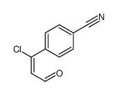 4-(1-chloro-3-oxoprop-1-enyl)benzonitrile Structure