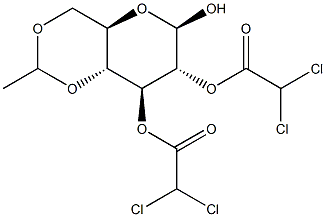 4,6-O-亚乙基-2,3-二-O-二氯乙酰基-BETA-D-吡喃葡萄糖图片