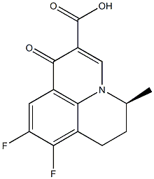 (S)-8,9-difluoro-5-methyl-1-oxo-6,7-dihydro-1H,5H-pyrido[3,2,1-ij]quinoline-2-carboxylic acid结构式