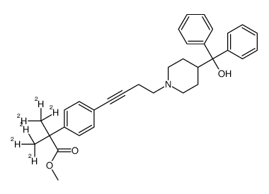 4-[4-[4-(Hydroxydiphenylmethyl)-1-piperidinyl]-1-butyn-1-yl]-α,α-dimethyl-benzeneacetic Acid Methyl Ester结构式