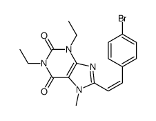 8-[(E)-2-(4-Bromophenyl)vinyl]-1,3-diethyl-7-methyl-3,7-dihydro-1 H-purine-2,6-dione Structure