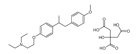 N,N-diethyl-2-[4-[1-(4-methoxyphenyl)propan-2-yl]phenoxy]ethanamine,2-hydroxypropane-1,2,3-tricarboxylic acid结构式