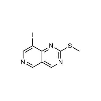 8-Iodo-2-(methylthio)pyrido[4,3-d]pyrimidine structure