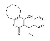 5,6,7,8,9,10-hexahydro-4-hydroxy-3-(1-phenylpropyl)-2H-cycloocta(b)pyran-2-one结构式