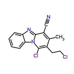 1-CHLORO-2-(2-CHLORO-ETHYL)-3-METHYL-BENZO[4,5]IMIDAZO[1,2-A]PYRIDINE-4-CARBONITRILE结构式