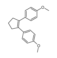 1,2-bis(4-methoxyphenyl)cyclopent-1-ene结构式