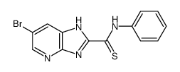 6-bromo-N-phenyl-1H-imidazo[4,5-b]pyridine-2-carbothioamide结构式