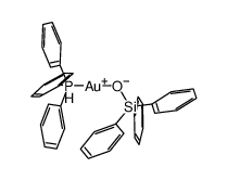 (triphenylphosphine)gold(I) triphenylsilanolate结构式