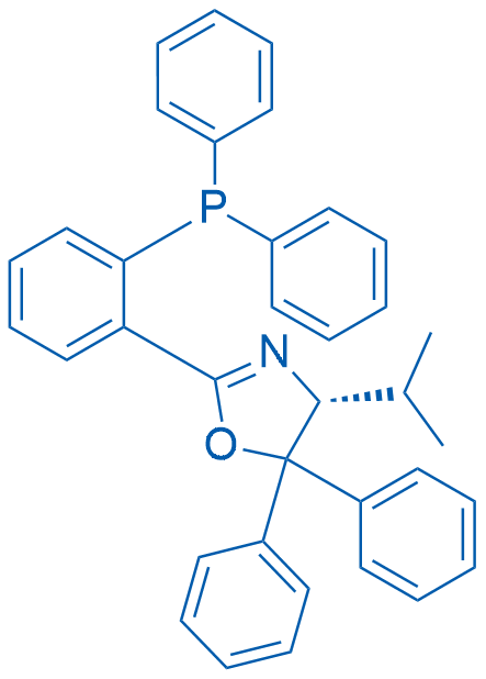 (R)-2-(2-(Diphenylphosphanyl)phenyl)-4-isopropyl-5,5-diphenyl-4,5-dihydrooxazole structure