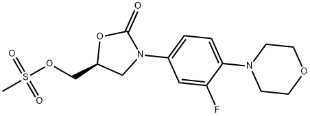 (S)-(3-(3-fluoro-4-morpholinophenyl)-2-oxooxazolidin-5-yl)methyl methanesulfonate Structure