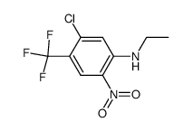 N-ethyl-3-chloro-6-nitro-4-trifluoromethylaniline结构式