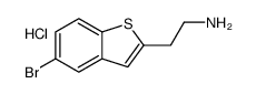 2-(5-bromo-1-benzothiophen-2-yl)ethylazanium,chloride结构式