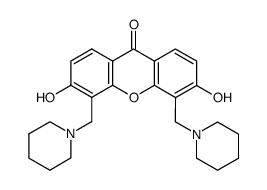 4,5-Bis(piperidinomethyl)-3,6-dihydroxy-9H-xanthen-9-one结构式