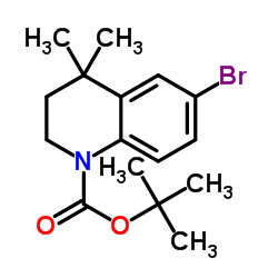 tert-butyl 6-bromo-4,4-dimethyl-3,4-dihydroquinoline-1(2H)-carboxylate结构式