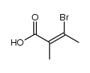 3-bromo-2-methyl-crotonic acid Structure