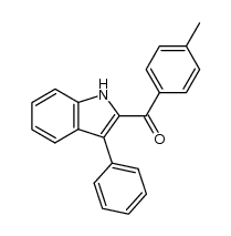 (4-methylphenyl)(3-phenyl-1H-2-indolyl)methanone结构式