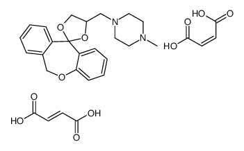 (E)-but-2-enedioic acid,1-methyl-4-(spiro[1,3-dioxolane-2,11'-6H-benzo[c][1]benzoxepine]-4-ylmethyl)piperazine结构式