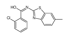 2-chloro-N-(6-methyl-1,3-benzothiazol-2-yl)benzamide Structure