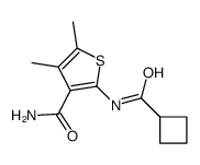 2-[(Cyclobutylcarbonyl)amino]-4,5-dimethyl-3-thiophenecarboxamide结构式