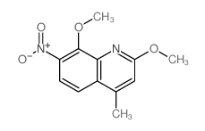 Quinoline, 2,8-dimethoxy-4-methyl-7-nitro-结构式