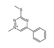 1-methyl-3-methylsulfanyl-5-phenyl-1,2,4-triazin-1-ium结构式