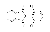 2-(2,6-dichlorophenyl)-4-methylindene-1,3-dione结构式