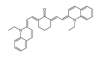 2,6-BIS((E)-2-[1-ETHYL-2(1H)-QUINOLINYLIDENE]ETHYLIDENE)CYCLOHEXANONE结构式