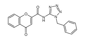 4-oxo-4H-chromene-2-carboxylic acid 1-benzyl-1H-tetrazol-5-ylamide Structure