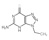 7H-1,2,3-Triazolo[4,5-d]pyrimidine-7-thione,5-amino-3-ethyl-3,6-dihydro- Structure