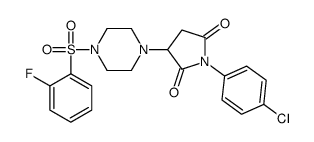 1-(4-chlorophenyl)-3-[4-(2-fluorophenyl)sulfonylpiperazin-1-yl]pyrrolidine-2,5-dione Structure