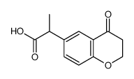 2-(4-oxo-2,3-dihydrochromen-6-yl)propanoic acid Structure