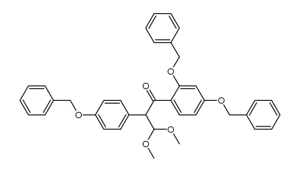 2-(4-(benzyloxy)phenyl)-1-(2,4-bis(benzyloxy)phenyl)-3,3-dimethoxypropan-1-one结构式